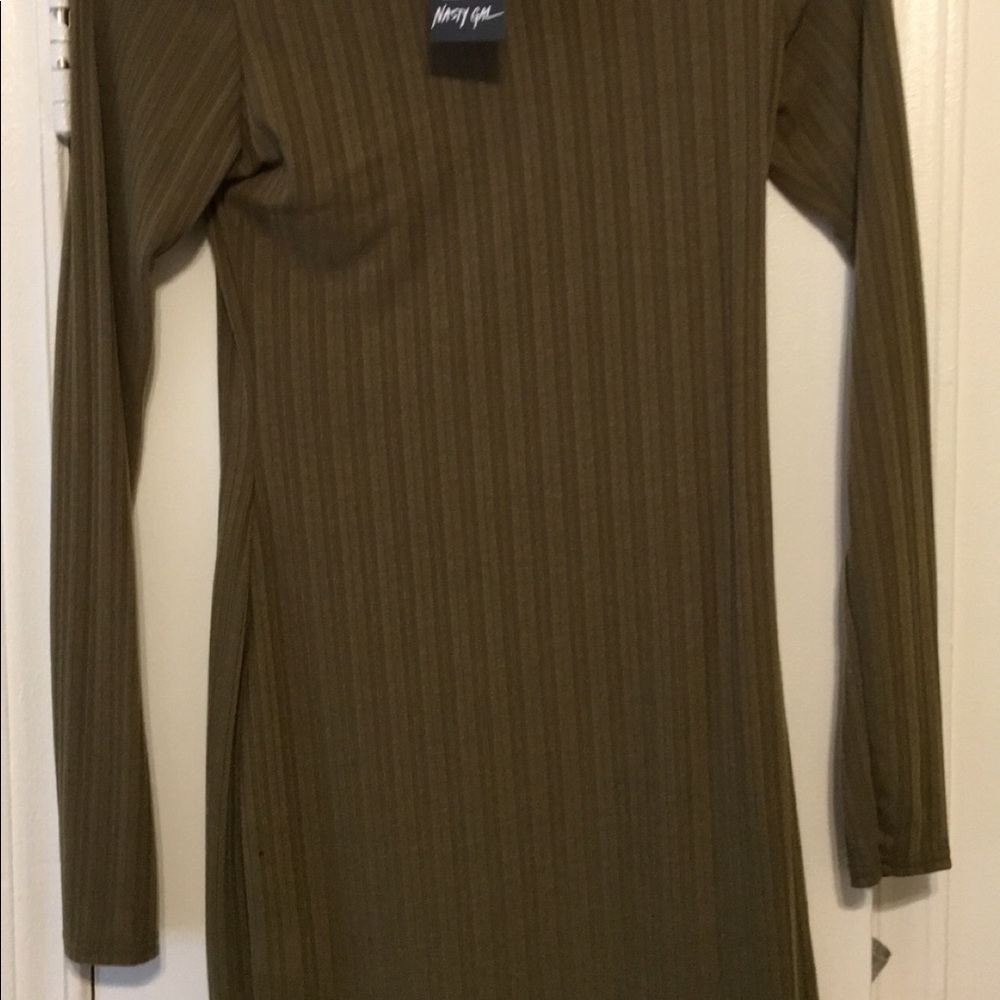 Nastygal ribbed turtleneck dress